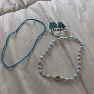 Blue necklaces